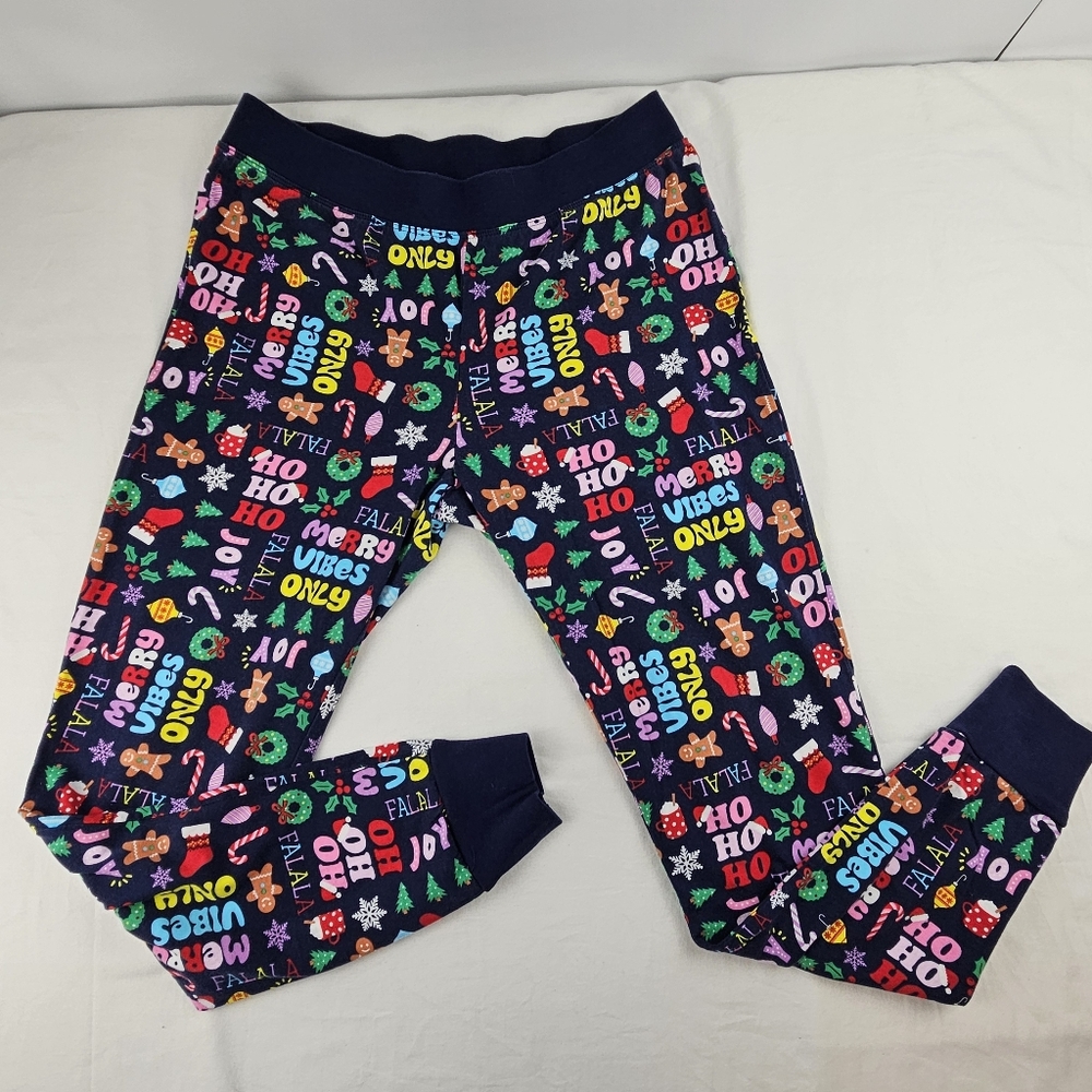 Macy's Festive Christmas Holiday Print Pajama Pants Multicolor Womens Small